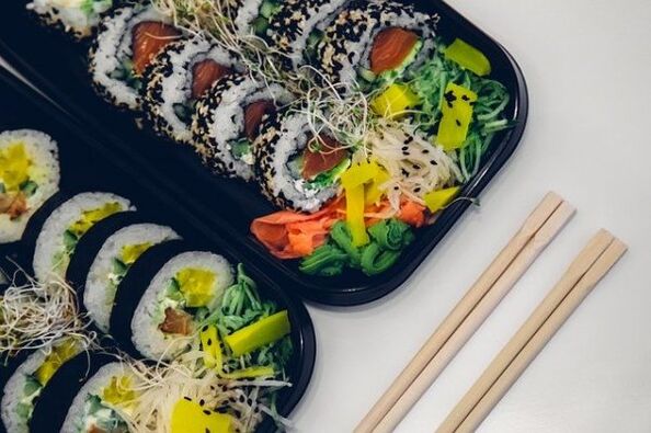 sushi voor het Japanse dieet