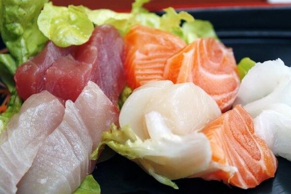vlees en vis voor het Japanse dieet