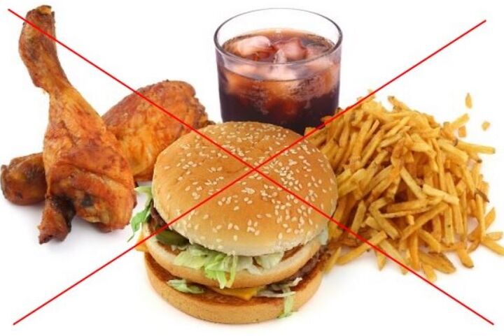 verboden voedsel voor gastritis