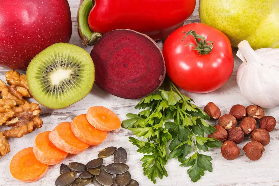 Het dieet van jichtpatiënten omvat een verscheidenheid aan groenten en fruit